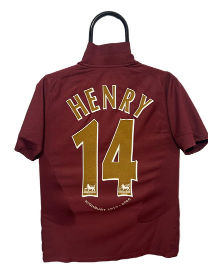 2005-2006 Arsenal London Home #14 Henry Highbury Football Shirt L Boys 496620