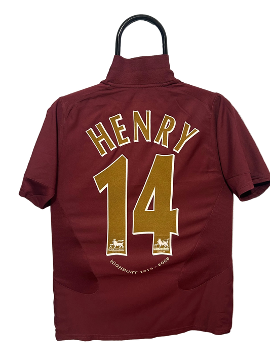 2005-2006 Arsenal London Home #14 Henry Highbury Football Shirt L Boys 496620