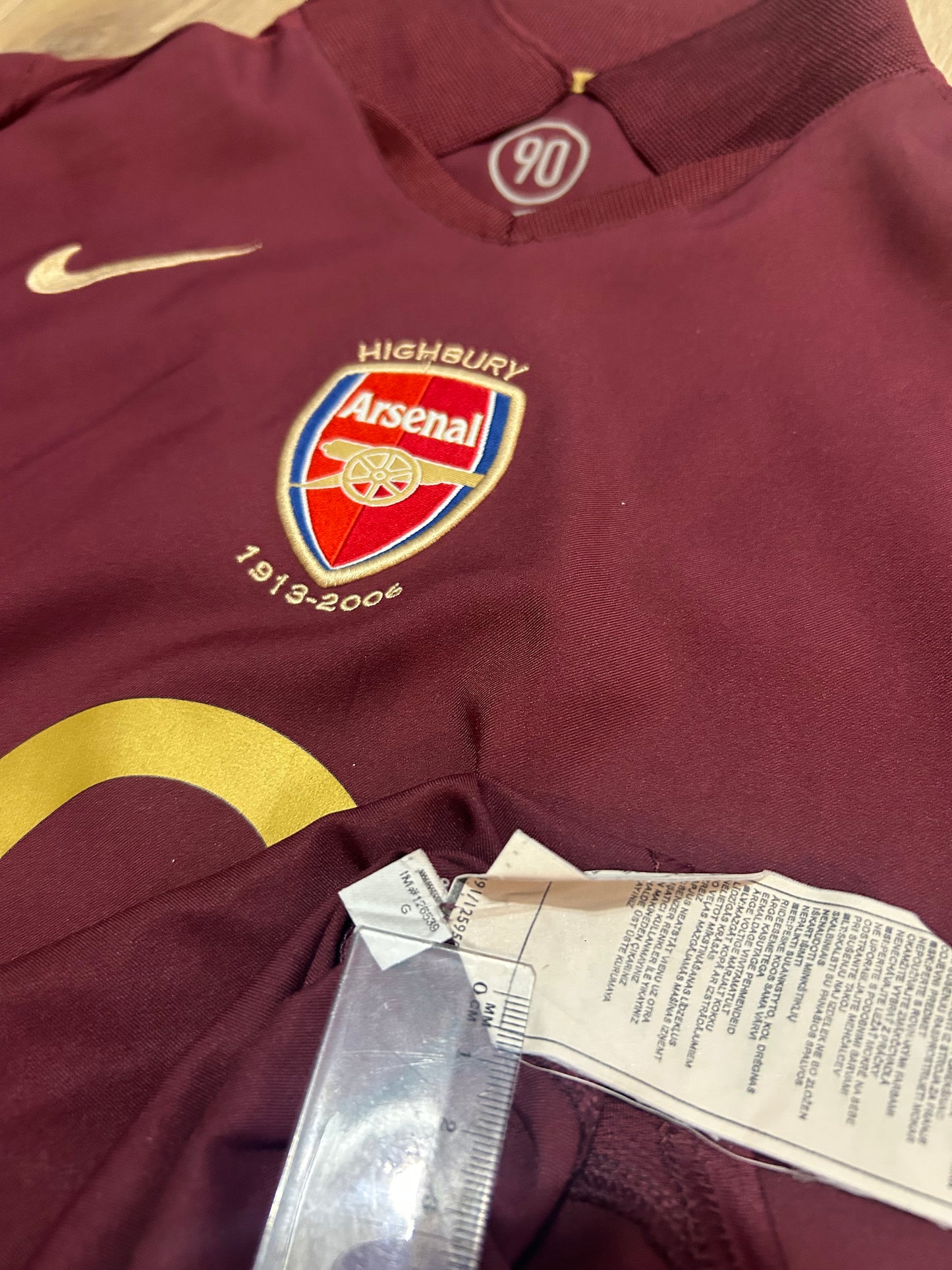 2005-2006 Arsenal London Home #14 Henry Highbury Football Shirt L Boys 496620