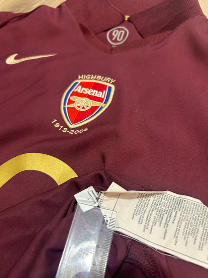 2005-2006 Arsenal London Home #14 Henry Highbury Football Shirt L Boys 496620