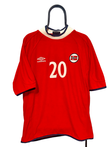 2000-2001 Norway #20 Solskjær Football Shirt Home umbro 2XL