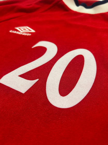 2000-2001 Norway #20 Solskjær Football Shirt Home umbro 2XL