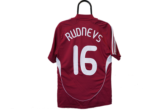 2008 - 2010 Latvia #16 Rudnevs Home Football Shirt M men 609682