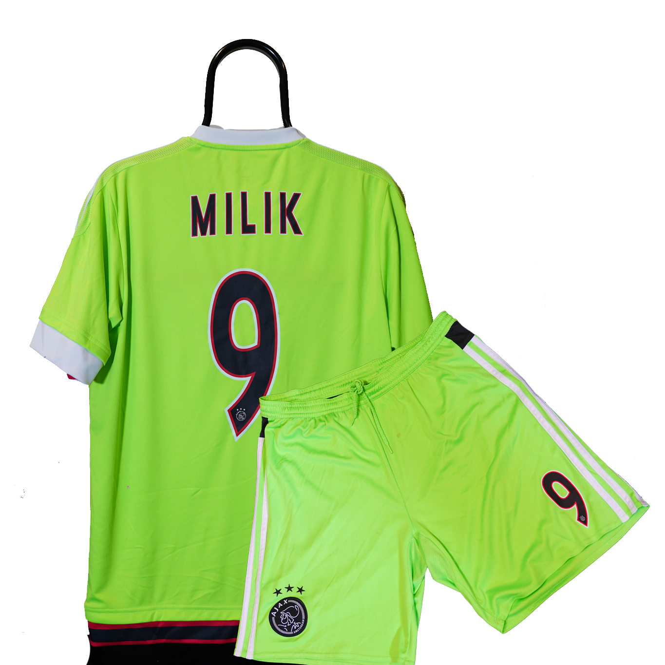 2015 2016 Ajax Amsterdam #9 Milik Football Away shirt + short FULL KIT M S08206