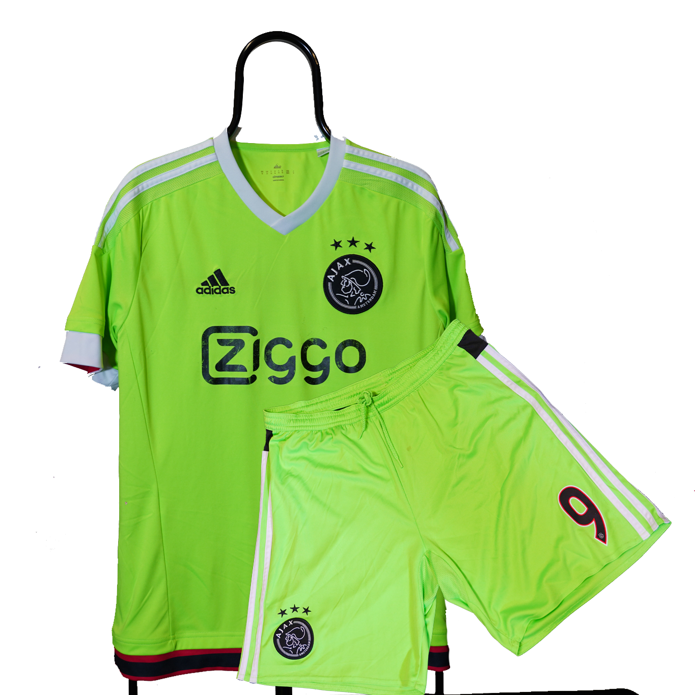 2015 2016 Ajax Amsterdam #9 Milik Football Away shirt + short FULL KIT M S08206
