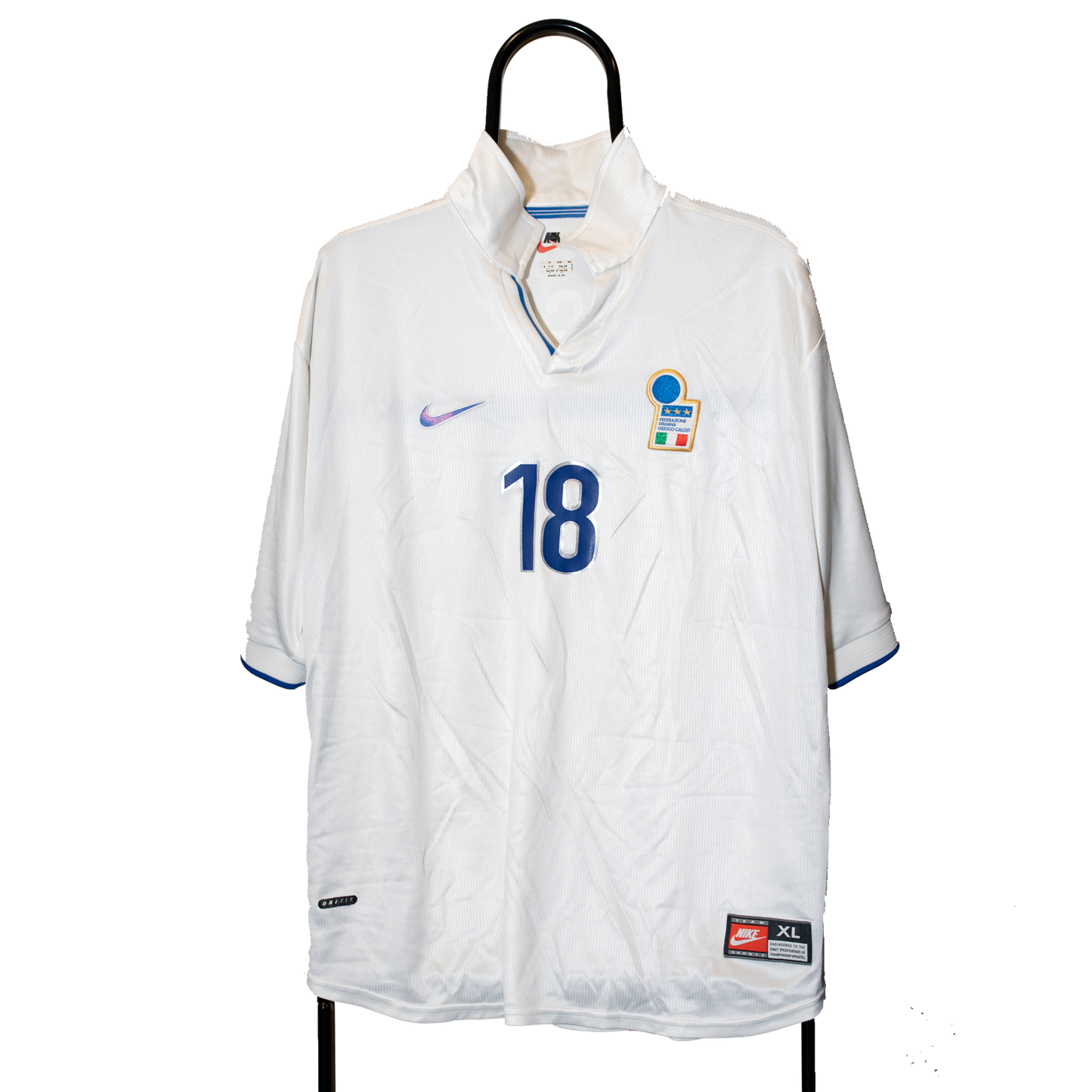 Italy 1998 Away #18 R. Baggio National team Nike Football Shirt XL