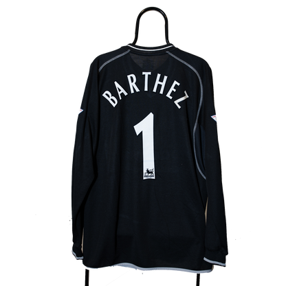Manchester United 2000 2002 Goalkeeper #1 Barthez Long Sleeve Umbro Football Shirt 2XL