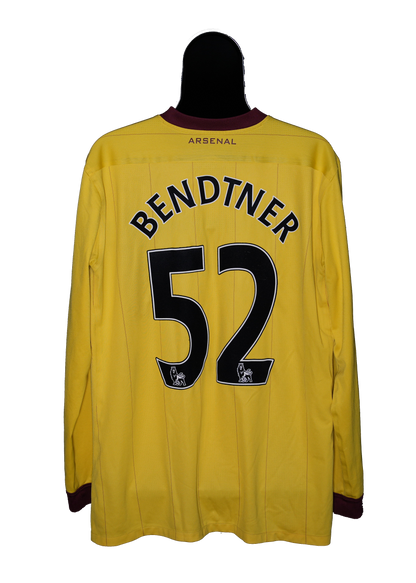 Arsenal London 2010 - 2011 #52 Bendtner - Player Issue - Away - Long Sleeve - XL
