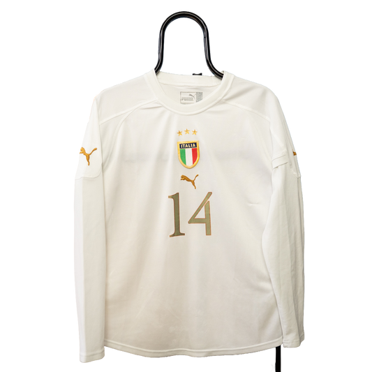 Italy 2004 2005 Away Long Sleeve #14 Football Shirt National Puma L