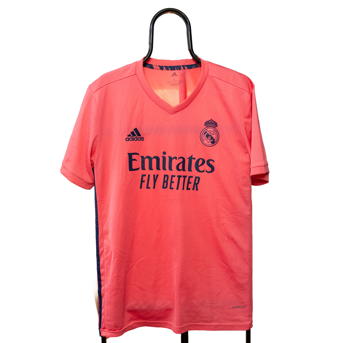 Real Madrid 2020-2021 Away Football Shirt Pink L men Adidas GI6463
