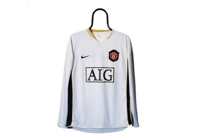 Manchester United 2006 2008 #7 Ronaldo Long Sleeve football Shirt Away S Men