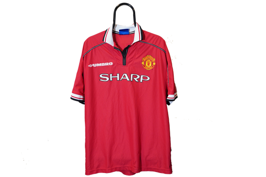 1998 - 2000 Manchester United Home #6 Stam Football Shirt Umbro 2XL 78/1