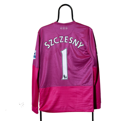 Arsenal London 2012 2013 Goalkeeper #1 Szczesny Long Sleeve Pink S Men 479307-673